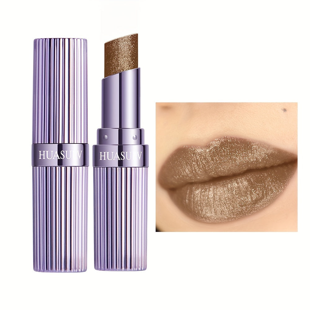 Shimmer Glow Lipstick – Hydrating Gloss Finish