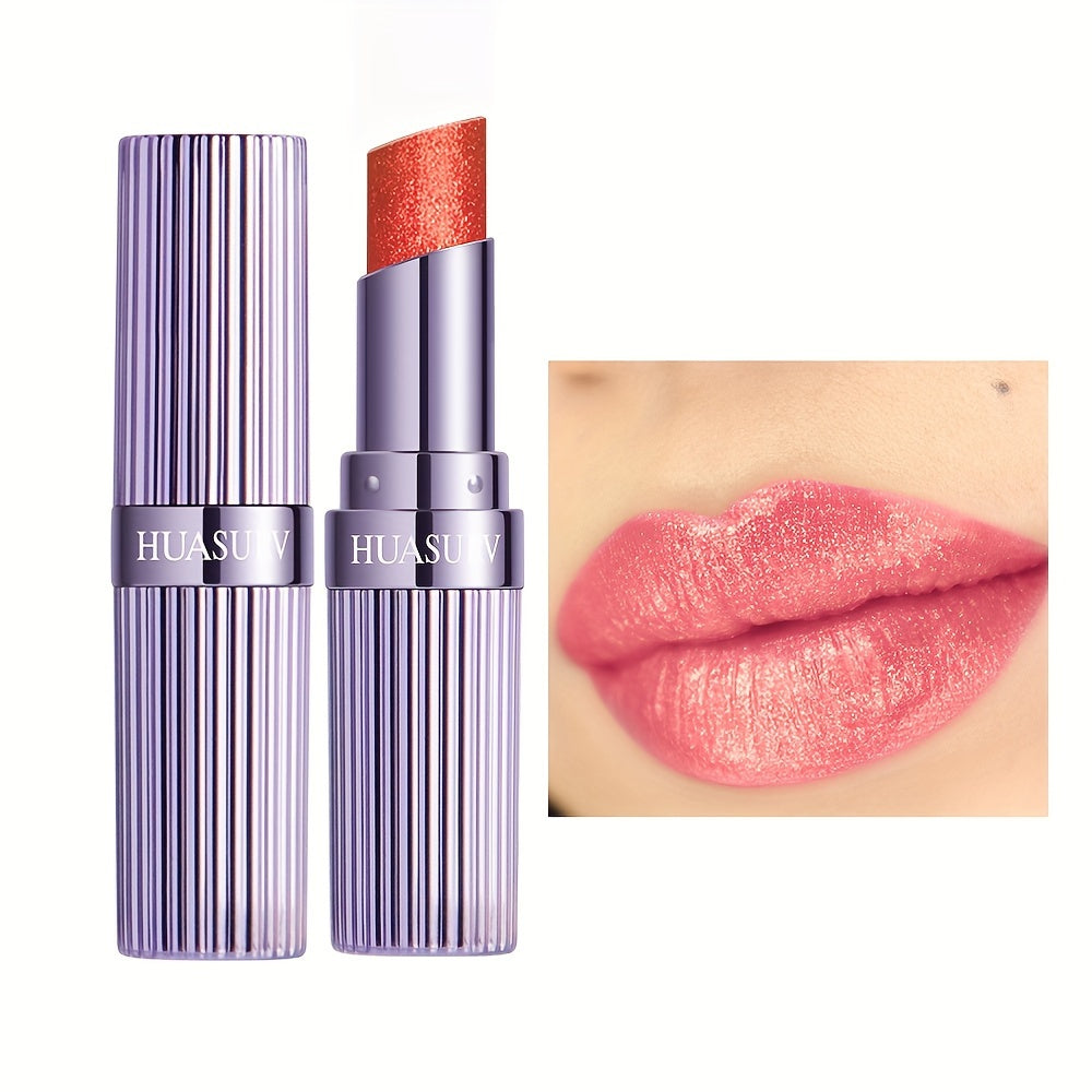 Shimmer Glow Lipstick – Hydrating Gloss Finish
