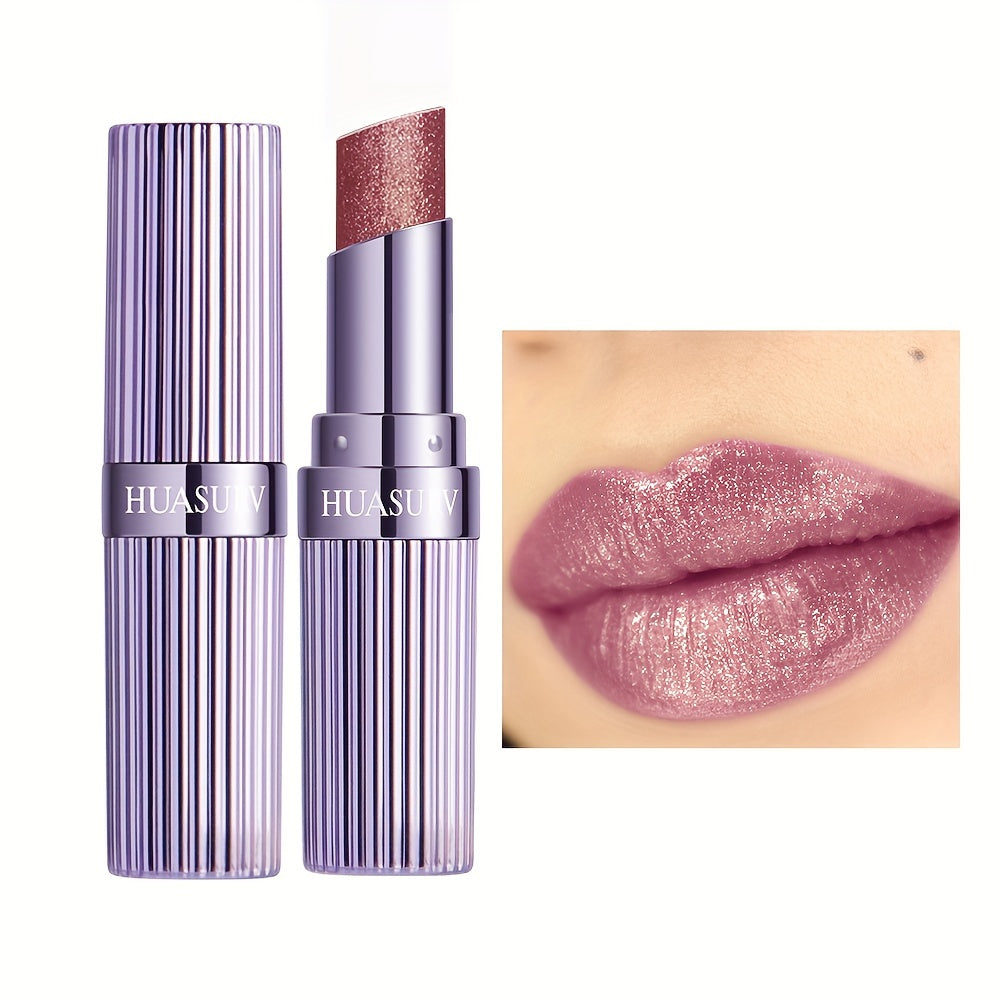 Shimmer Glow Lipstick – Hydrating Gloss Finish