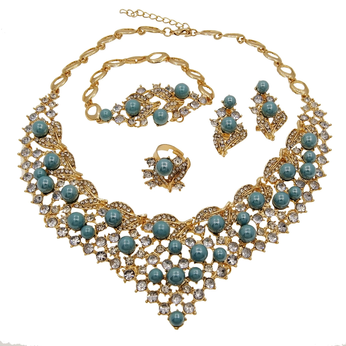 ✨ Gold Bridal Jewelry Set – Elegant Wedding & Special Occasion Jewelry ✨