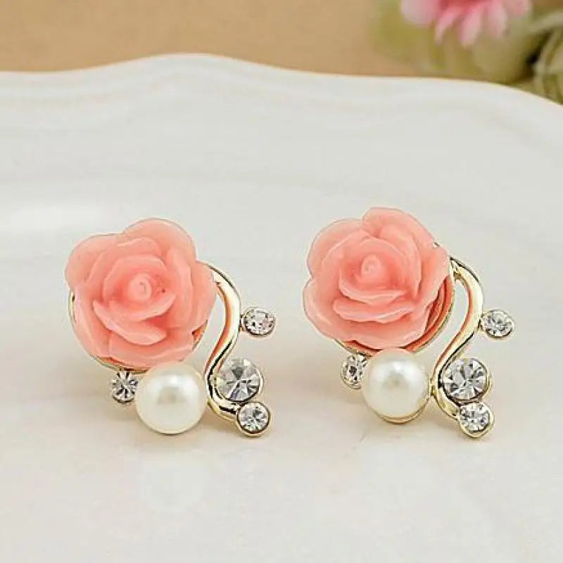 Elegant Pearl Floral Earrings for Women