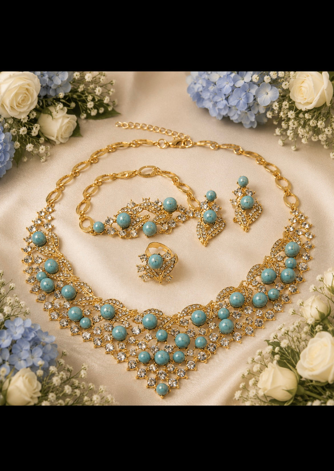 ✨ Gold Bridal Jewelry Set – Elegant Wedding & Special Occasion Jewelry ✨