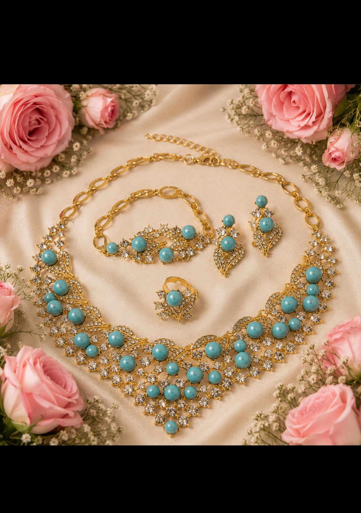 ✨ Gold Bridal Jewelry Set – Elegant Wedding & Special Occasion Jewelry ✨