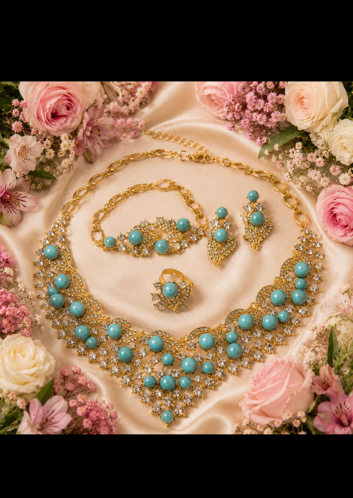 ✨ Gold Bridal Jewelry Set – Elegant Wedding & Special Occasion Jewelry ✨