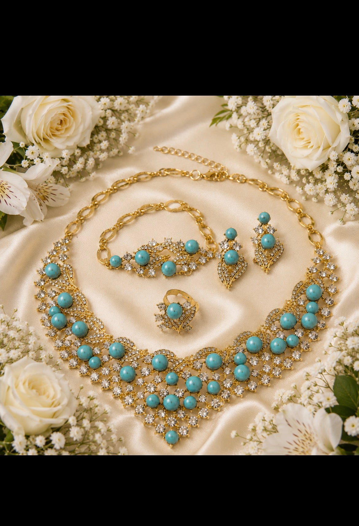 ✨ Gold Bridal Jewelry Set – Elegant Wedding & Special Occasion Jewelry ✨