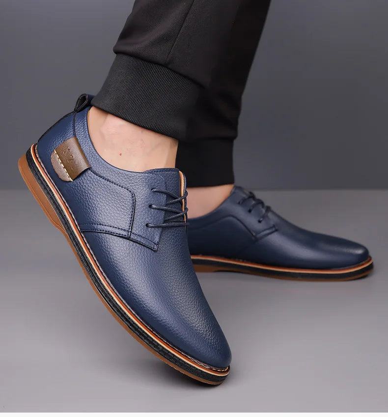 Men’s Solid-Color Business Casual Dress Shoes