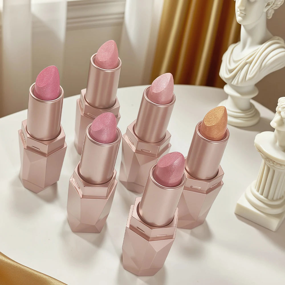 Luxury Shimmer Lipstick – Waterproof, Long-Lasting Glossy Finish