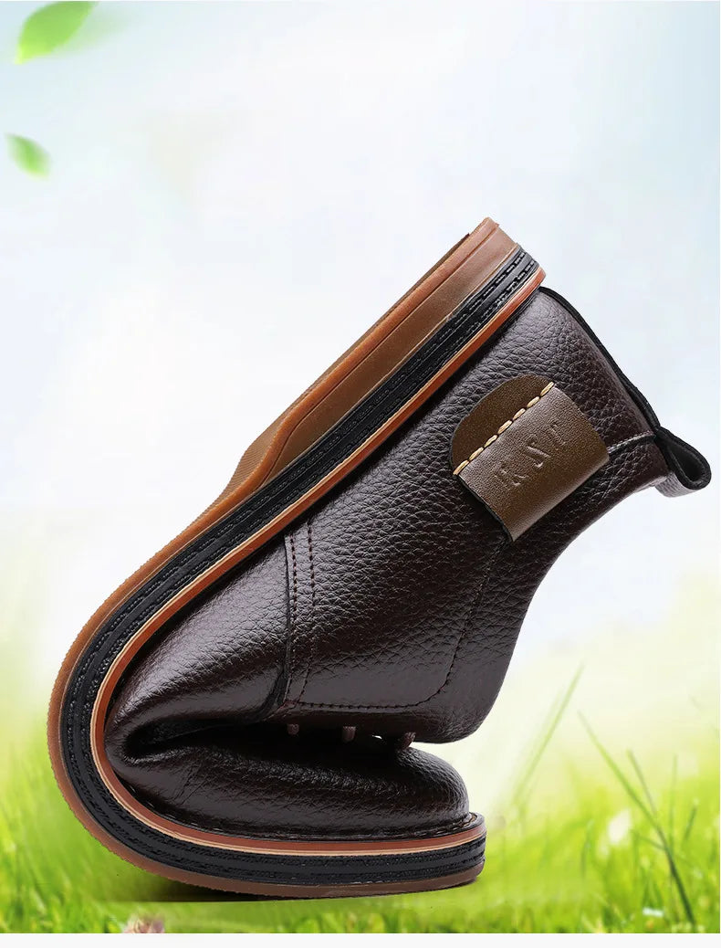 Men’s Solid-Color Business Casual Dress Shoes