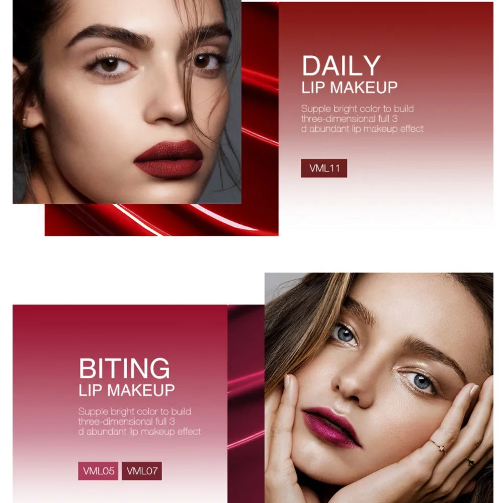 12 colors High Quality Velvet Matte lipstick.