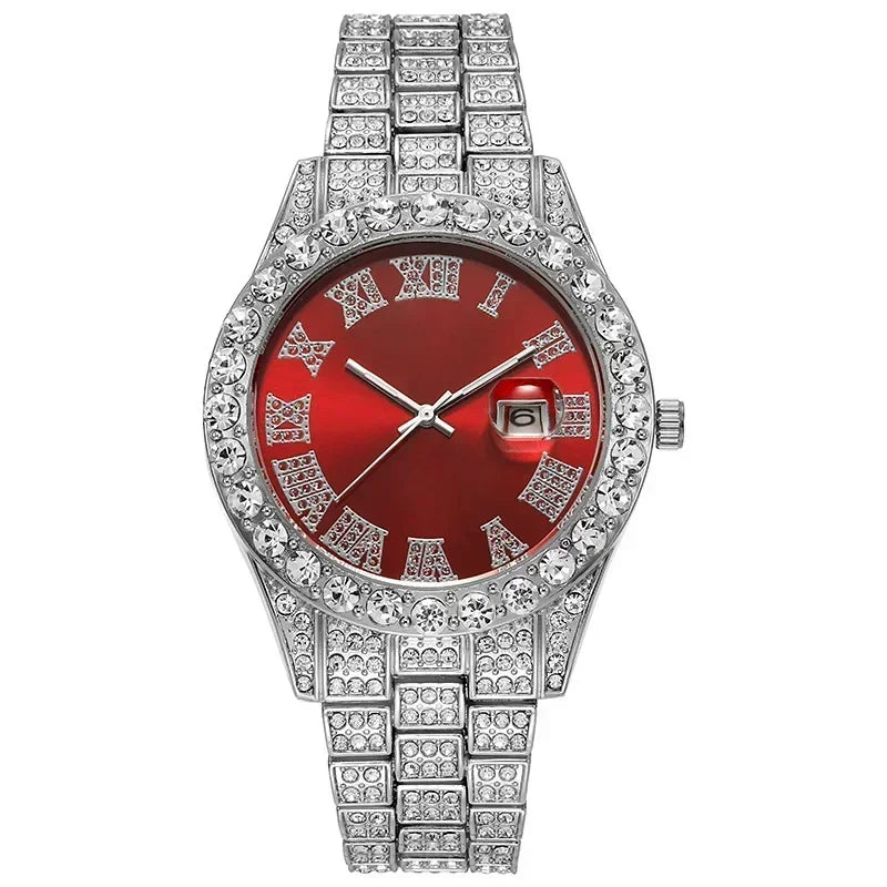 Luxury Men’s Watch – Diamond Style Fashion Wristwatch – Multiple Colors