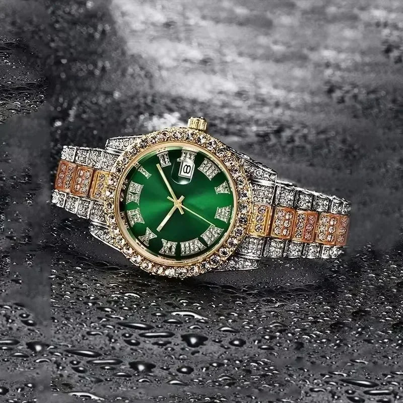 Luxury Men’s Watch – Diamond Style Fashion Wristwatch – Multiple Colors