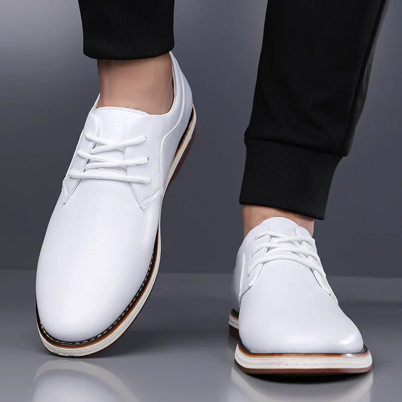Men’s Solid-Color Business Casual Dress Shoes