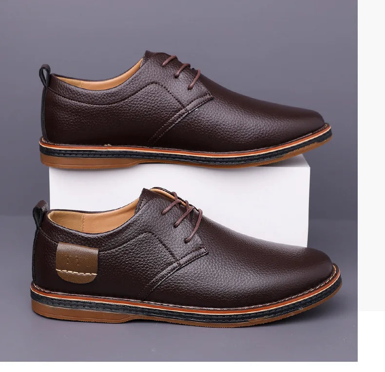 Men’s Solid-Color Business Casual Dress Shoes