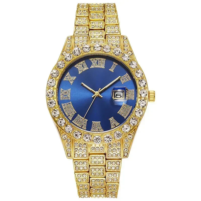Luxury Men’s Watch – Diamond Style Fashion Wristwatch – Multiple Colors