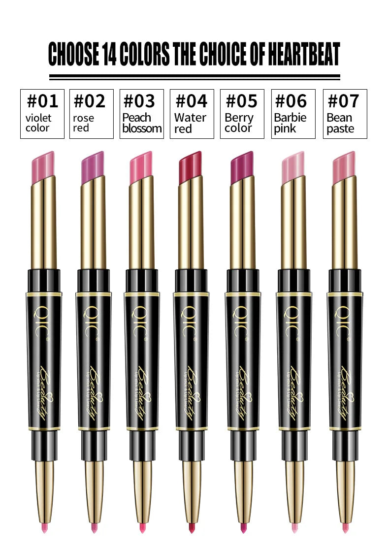 2 in 1 Waterproof Lip Liner & Matte Lipstick