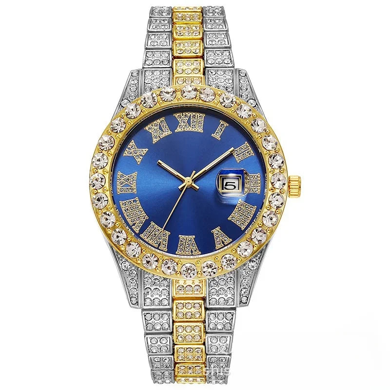 Luxury Men’s Watch – Diamond Style Fashion Wristwatch – Multiple Colors