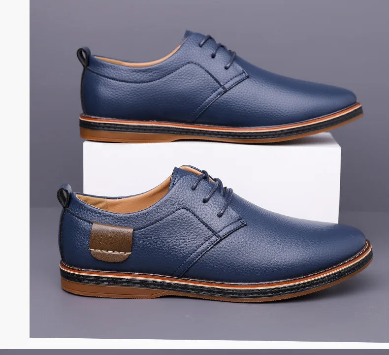 Men’s Solid-Color Business Casual Dress Shoes