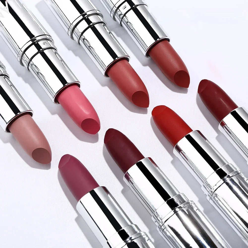 Velvet Matte Long-Lasting Lipstick – Nude & Pink Shades
