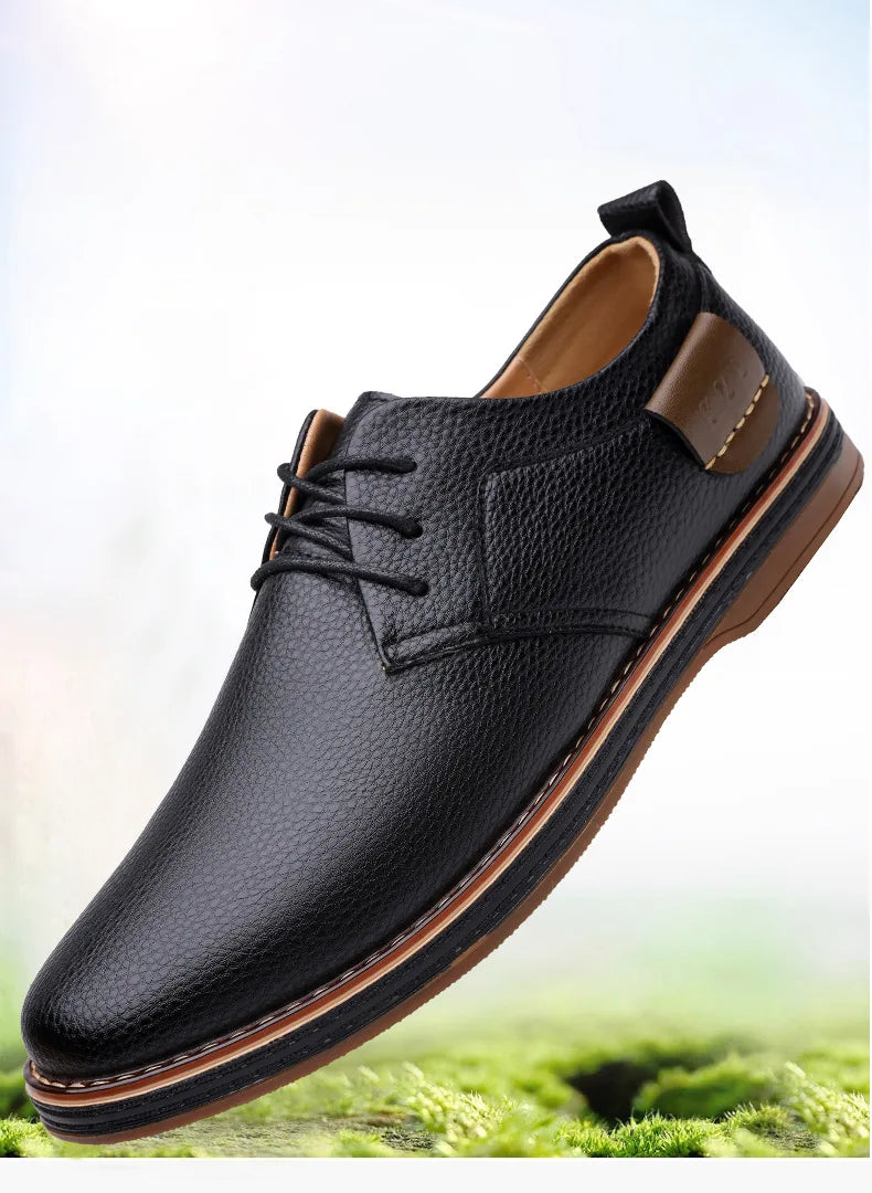 Men’s Solid-Color Business Casual Dress Shoes