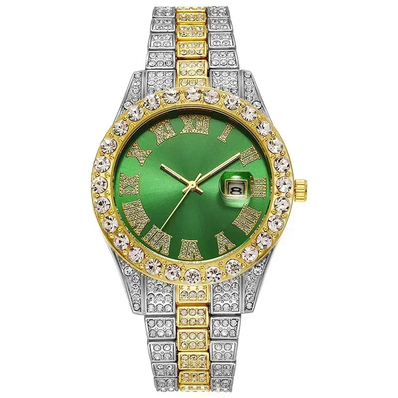 Luxury Men’s Watch – Diamond Style Fashion Wristwatch – Multiple Colors