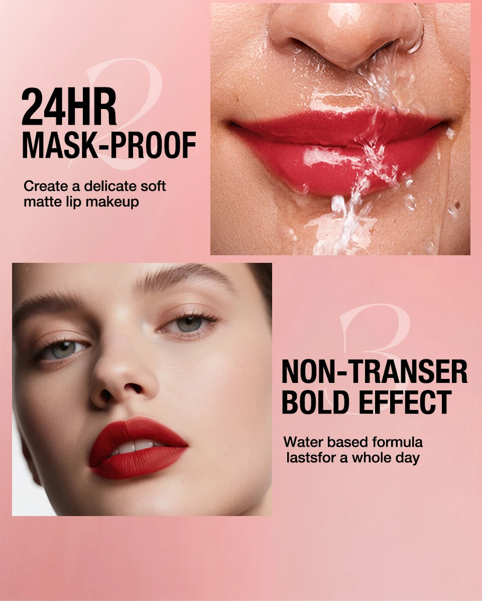 Waterproof Matte Lipstick Set OF2 Integrated waterproof lipliner