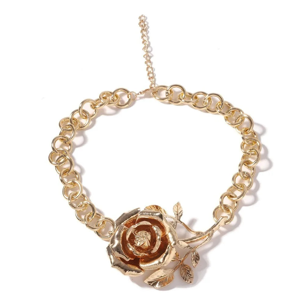 Luxury Rose Chain Necklace