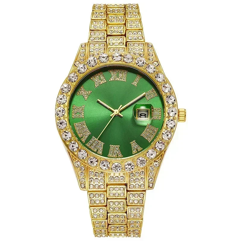 Luxury Men’s Watch – Diamond Style Fashion Wristwatch – Multiple Colors