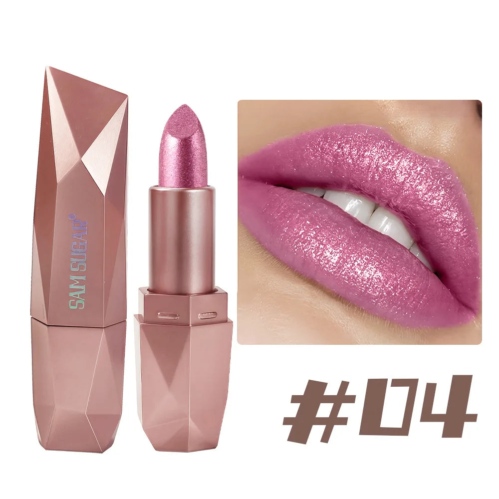 Luxury Shimmer Lipstick – Waterproof, Long-Lasting Glossy Finish