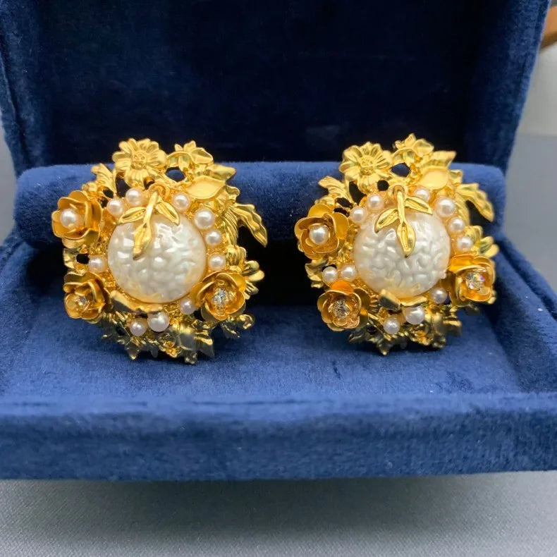 Luxury Pearl Crystal Earrings