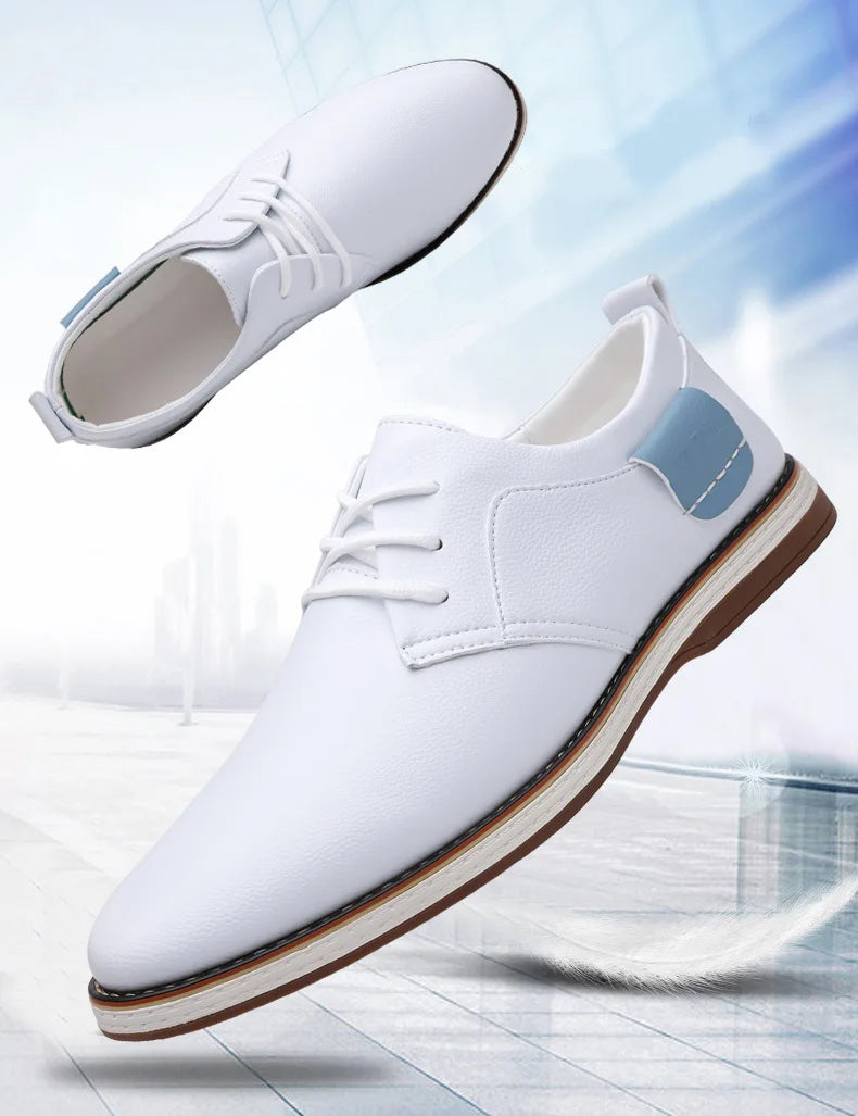 Men’s Solid-Color Business Casual Dress Shoes