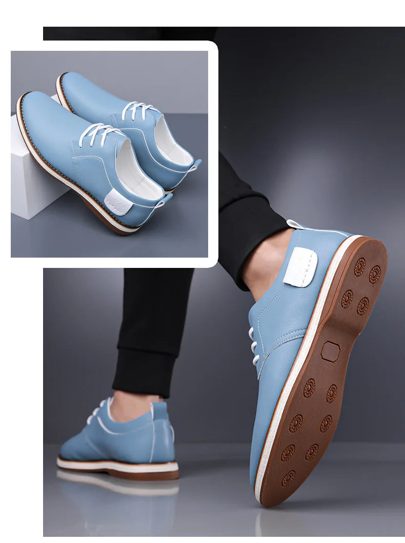 Men’s Solid-Color Business Casual Dress Shoes