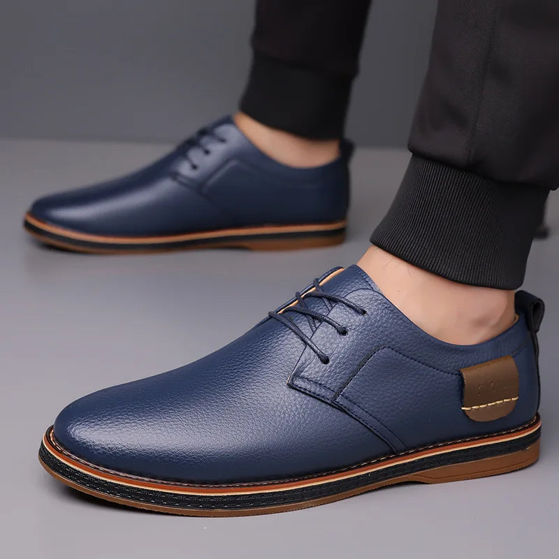 Men’s Solid-Color Business Casual Dress Shoes