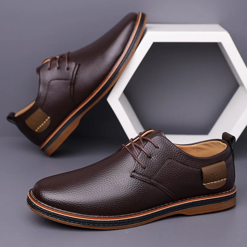 Men’s Solid-Color Business Casual Dress Shoes