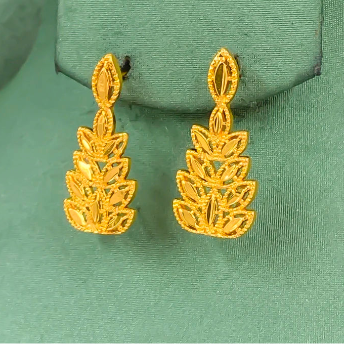 Bohemian Gold-Plated Necklace & Earrings Set