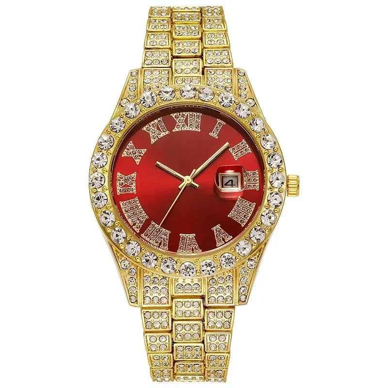 Luxury Men’s Watch – Diamond Style Fashion Wristwatch – Multiple Colors