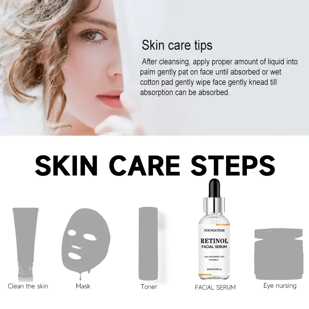 RETINOL FACIAL SERUM Vitamin C Hyaluronic Acid Retinol Serum