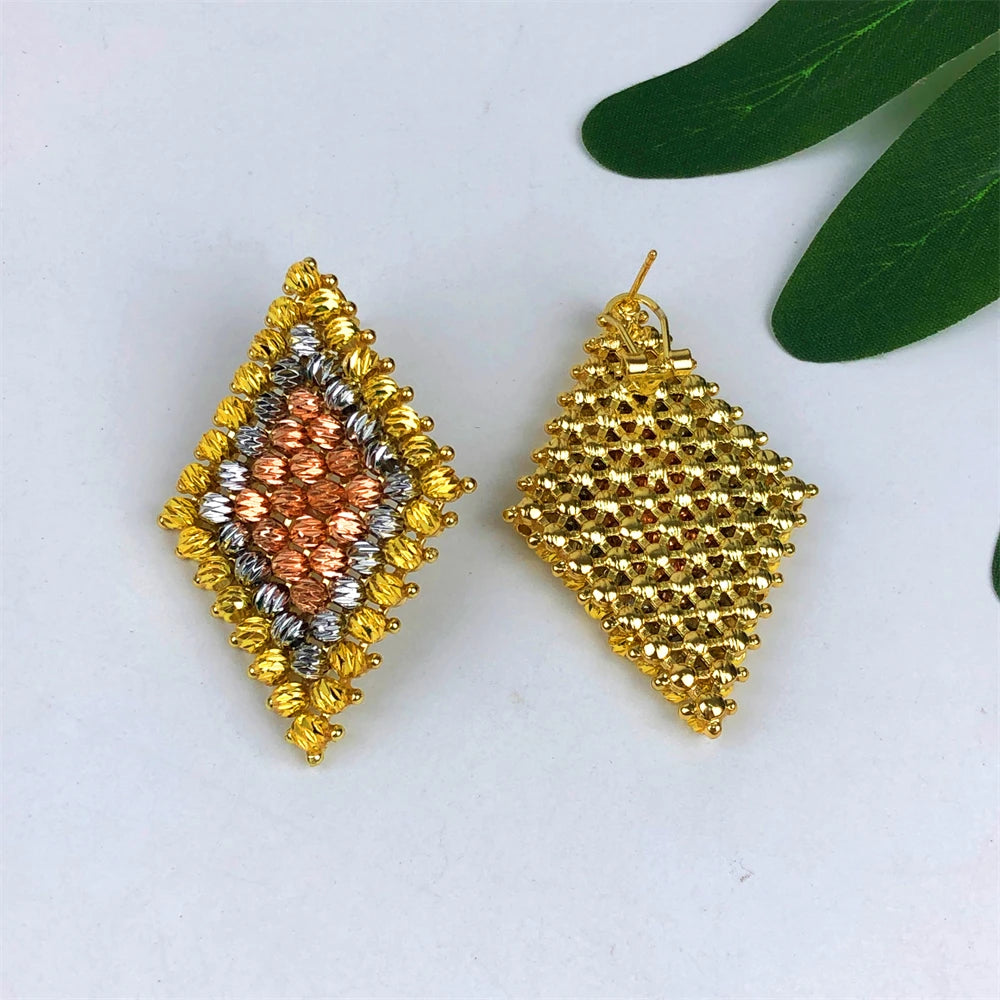 Luxury Gold-Plated Jewelry Set for Women – Necklace, Earrings, Bracelet & Ring