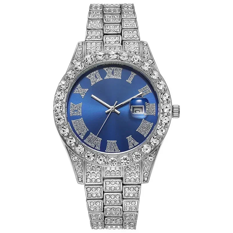 Luxury Men’s Watch – Diamond Style Fashion Wristwatch – Multiple Colors