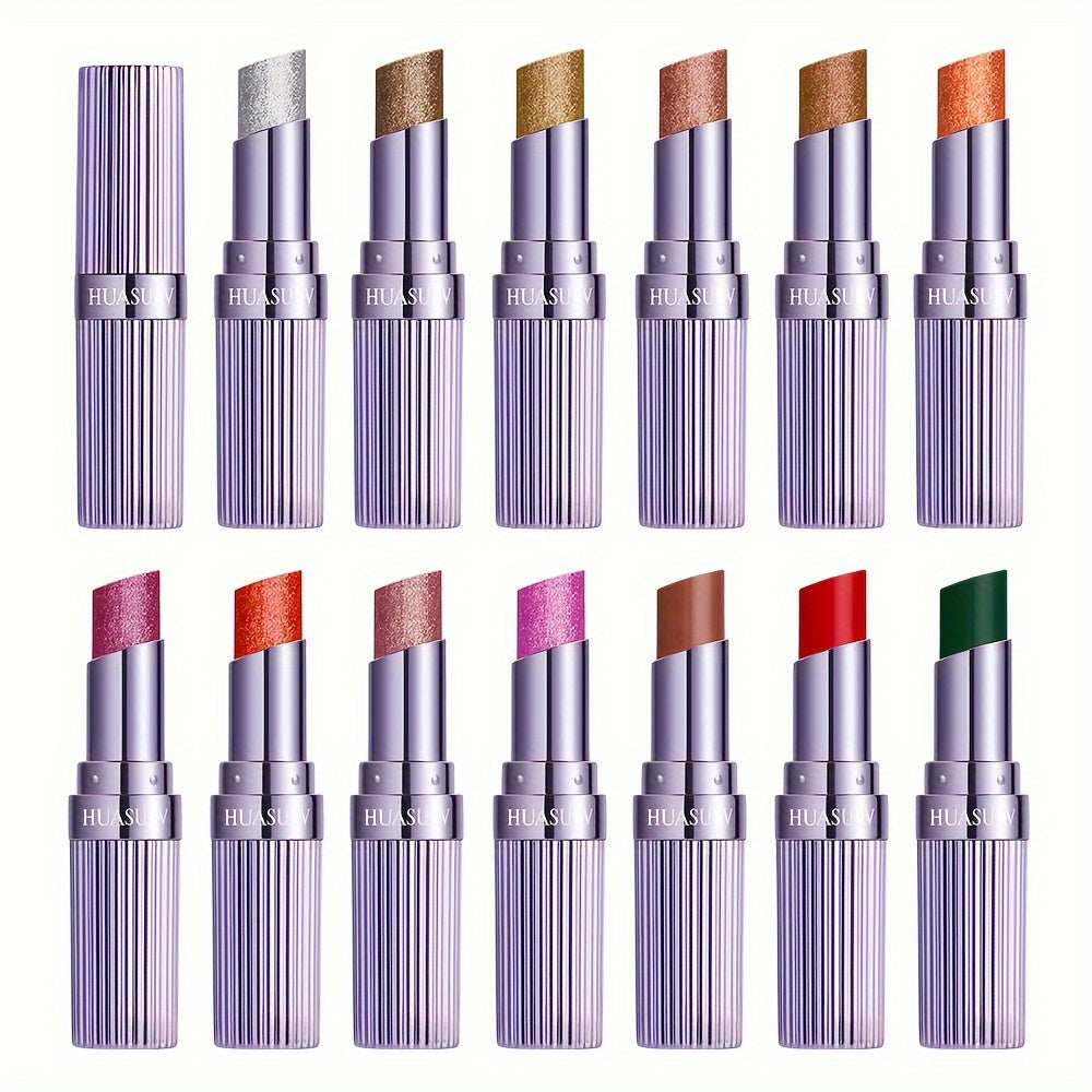 Shimmer Glow Lipstick – Hydrating Gloss Finish