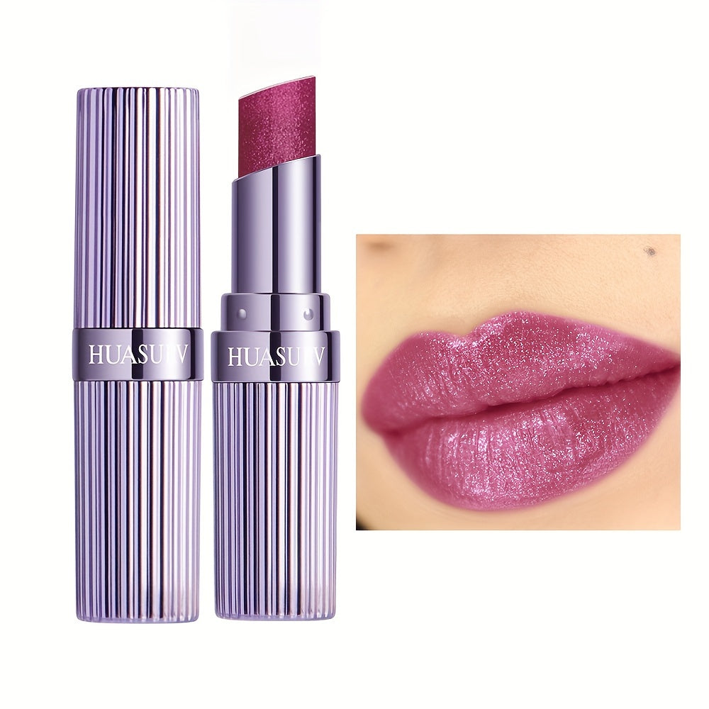 Shimmer Glow Lipstick – Hydrating Gloss Finish