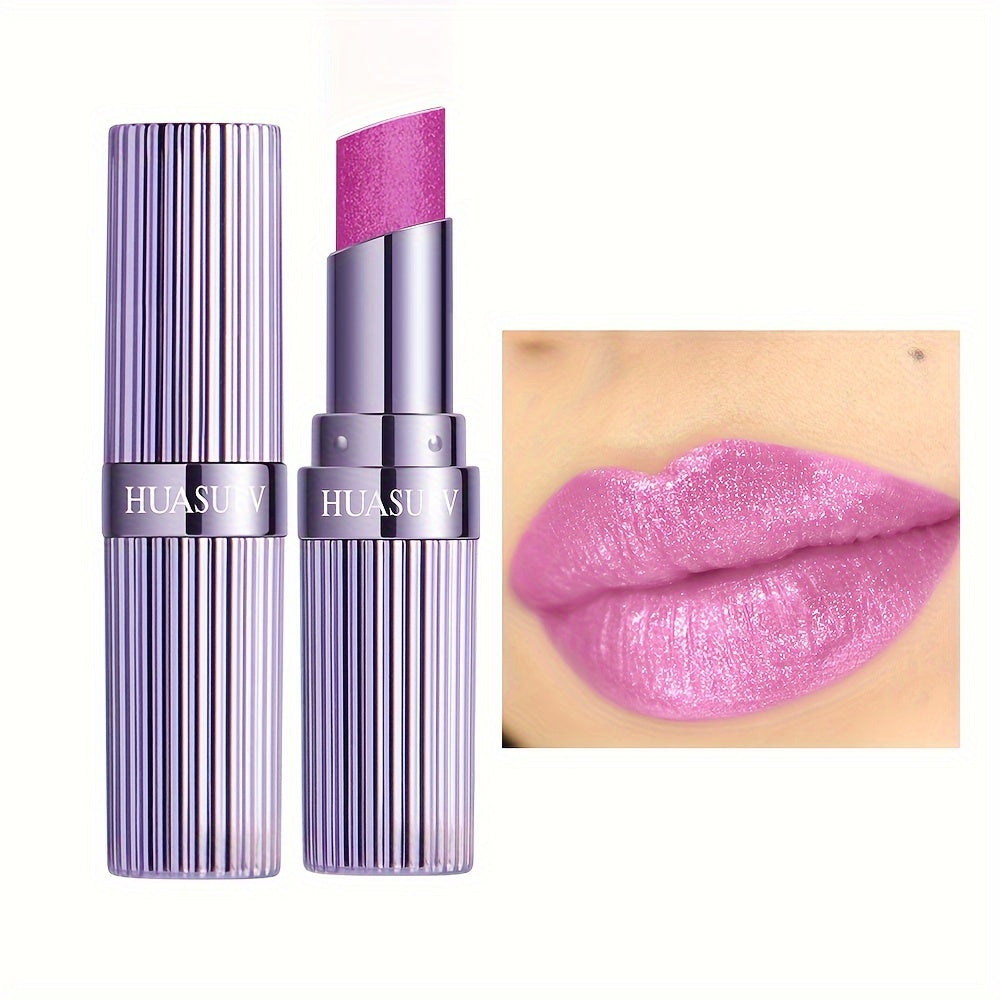 Shimmer Glow Lipstick – Hydrating Gloss Finish