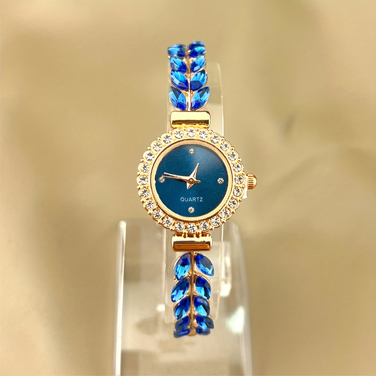 Quartz Watch for Women - Adjustable Analog Wrist, Vintage Elegant Baroque Rhinestone